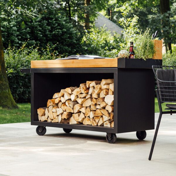 OFYR Mise en Place Table Black 135 PRO Teak Wood